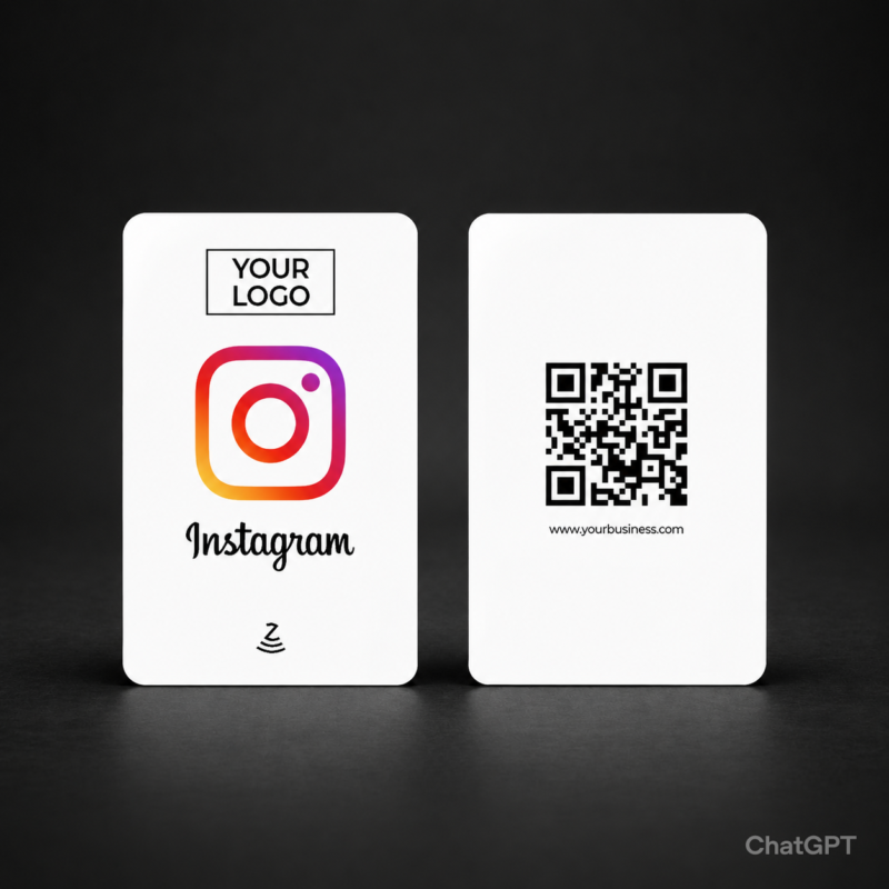 Instagram White PVC NFC Smart Card