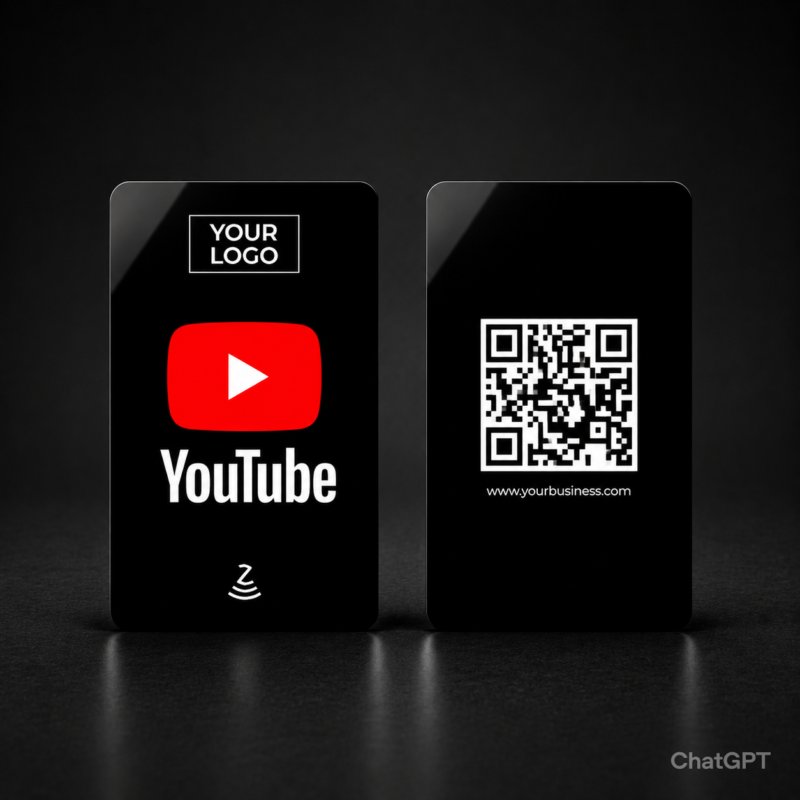 Youtube Black PVC NFC Smart Card